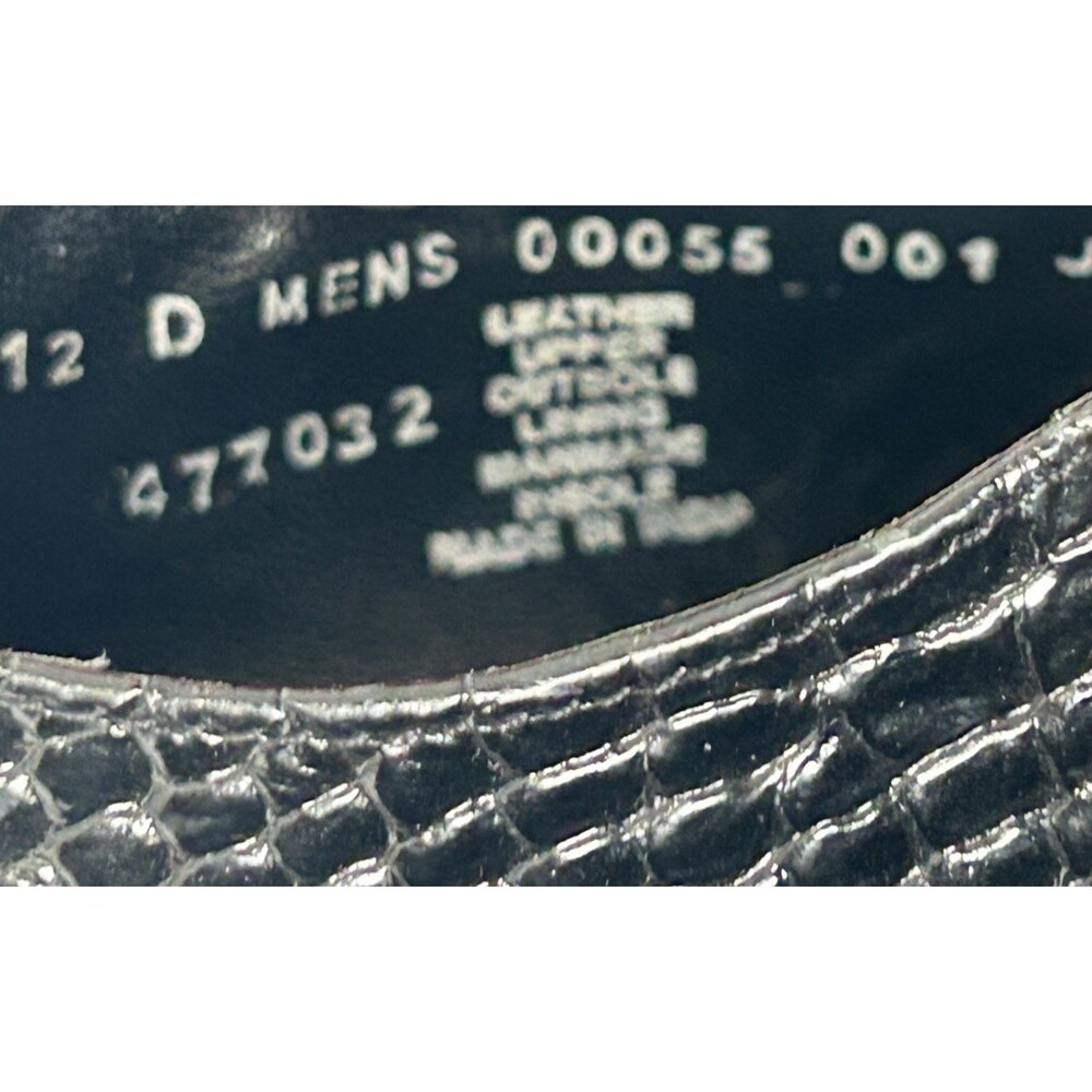 Stacy Adams Madison Anaconda Plain Toe Oxford Mens Size 12 D Black Formal Attire - Picture 8 of 14